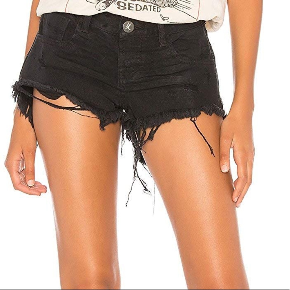 One Teaspoon Black Bonitas Shorts